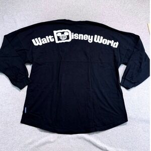 Disney Spirit Jersey Womens XL‎ Black Walt Disney World Est 1971 Puff Print Logo